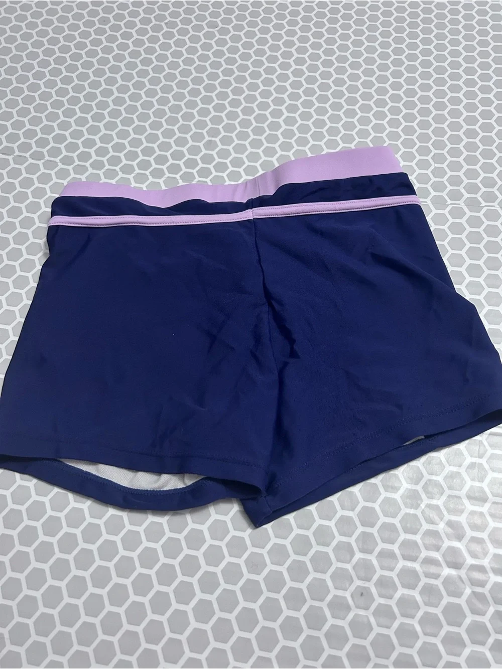 Girls Lavender & Navy Two-Piece Set - Tank Top & Shorts. Size 8/10